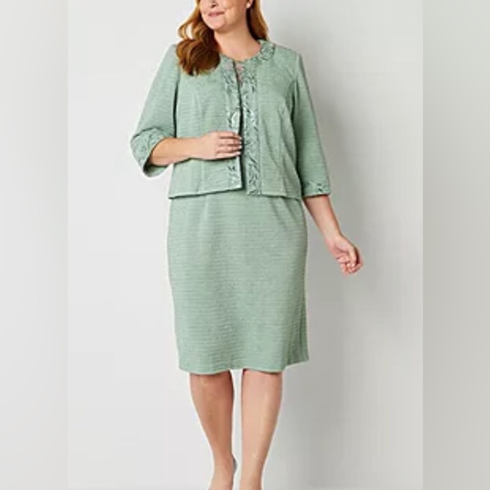 NEW Maya‎ Brooke Womens Plus Embellished Jacket Dress. 22W